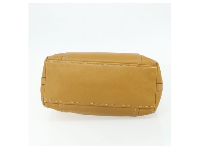 Bolsa Tote PRADA de couro marrom prata Auth 179442A - vista 9