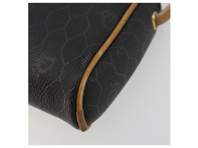 Borsa a Spalla Christian Dior Honeycomb Canvas PVC Nero Oro Auth 177626 D'oro - vista 10