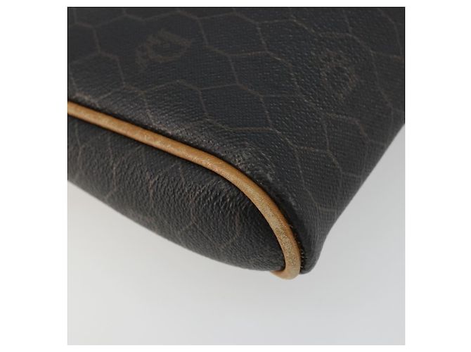 Borsa a Spalla Christian Dior Honeycomb Canvas PVC Nero Oro Auth 177626 D'oro - vista 11