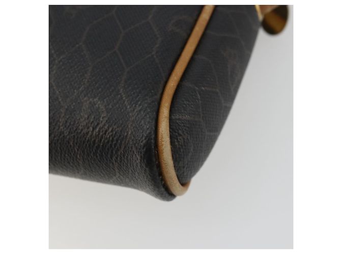 Borsa a Spalla Christian Dior Honeycomb Canvas PVC Nero Oro Auth 177626 D'oro - vista 12