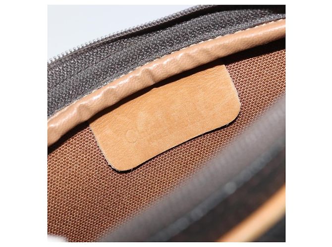 Borsa a Spalla Christian Dior Honeycomb Canvas PVC Nero Oro Auth 177626 D'oro - vista 16