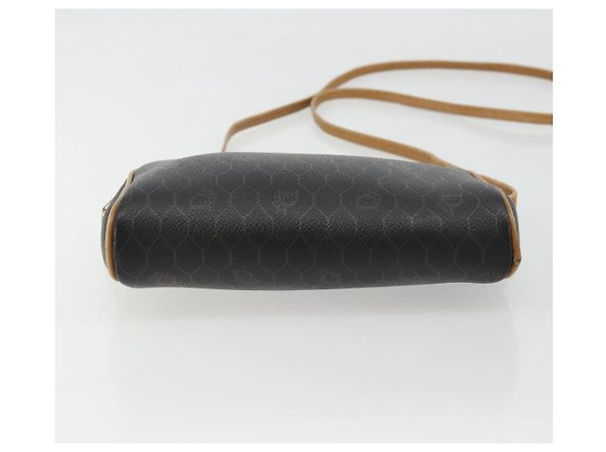 Borsa a Spalla Christian Dior Honeycomb Canvas PVC Nero Oro Auth 177626 D'oro - vista 9