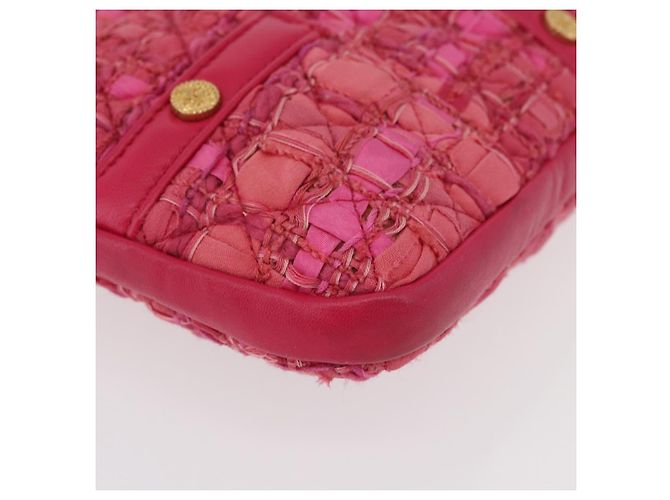 CHANEL Girl Chanel Chain Shoulder Bag Tweed Pink Gold CC Auth 179582SAM Rosa D'oro - vista 10