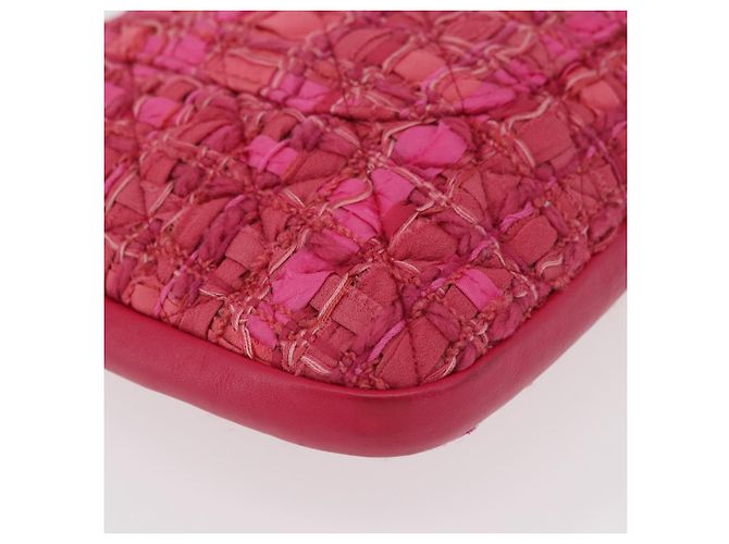 CHANEL Girl Chanel Chain Shoulder Bag Tweed Pink Gold CC Auth 179582SAM Rosa D'oro - vista 12