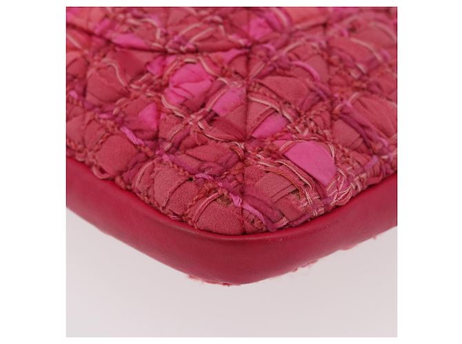 CHANEL Girl Chanel Chain Shoulder Bag Tweed Pink Gold CC Auth 179582SAM Rosa D'oro - vista 13