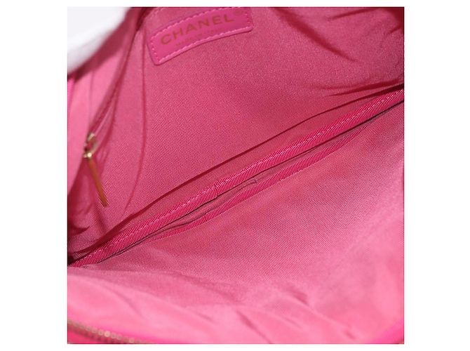 CHANEL Girl Chanel Chain Shoulder Bag Tweed Pink Gold CC Auth 179582SAM Rosa D'oro - vista 17