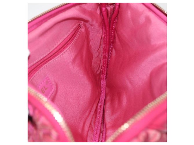 CHANEL Girl Chanel Chain Shoulder Bag Tweed Pink Gold CC Auth 179582SAM Rosa D'oro - vista 18