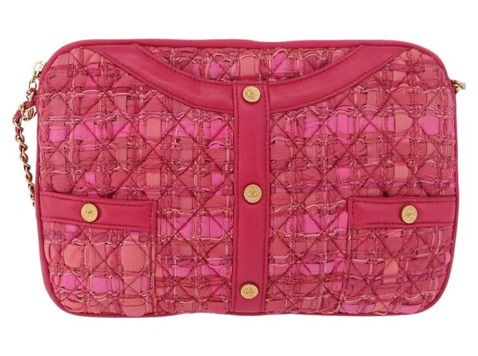 CHANEL Girl Chanel Chain Shoulder Bag Tweed Pink Gold CC Auth 179582SAM Rosa D'oro - vista 2