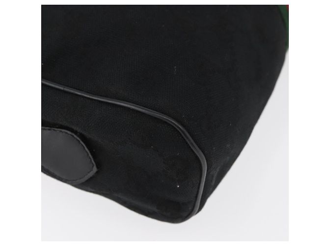 Borsa a Spalla GUCCI GG Canvas Web Sherry Line Nera Oro 001 4071 5 Auth 178333A Nero D'oro - vista 12