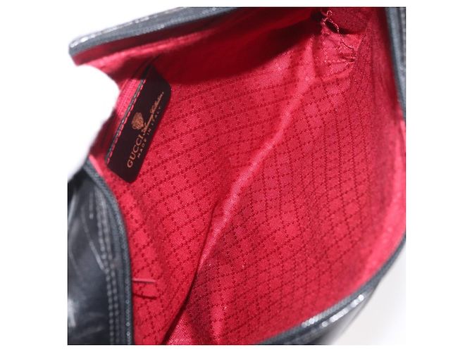 Borsa a Spalla GUCCI GG Canvas Web Sherry Line Nera Oro 001 4071 5 Auth 178333A Nero D'oro - vista 17