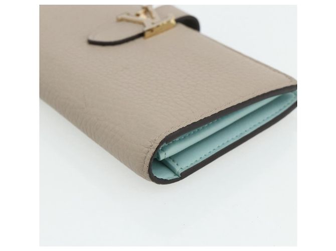 LOUIS VUITTON Portafoglio Capucines LV Verticale in pelle Taurillon Galle M81367 Auth 179342A - vista 9