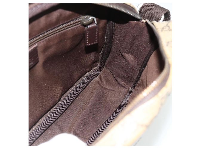 Borsa a Spalla GUCCI GG Supreme PVC Beige Argento 114291 Auth 180111 - vista 17