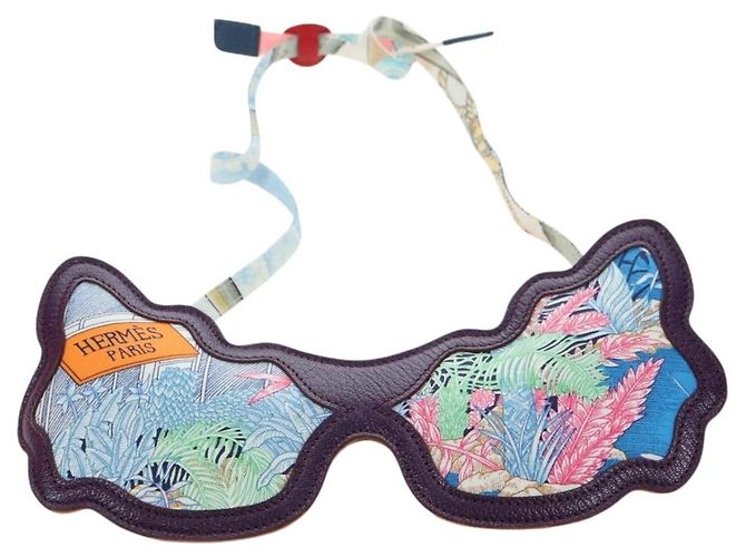 Hermès Antifaz para ojos HERMES de seda azul Auténtico 179161V - vista 2