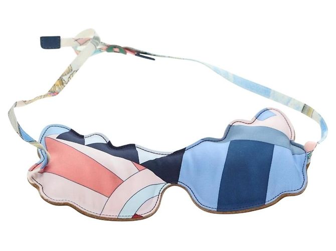 Hermès Antifaz para ojos HERMES de seda azul Auténtico 179161V - vista 6