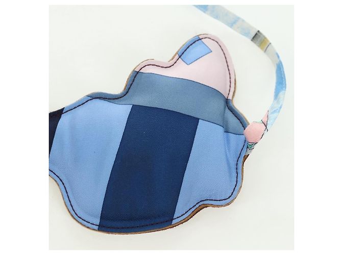 Hermès Antifaz para ojos HERMES de seda azul Auténtico 179161V - vista 8