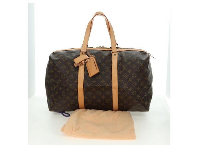 LOUIS VUITTON Monogram Sac Souple 45 Boston Bag M41624 LV Auth 177968SAV Monogramma - vista 22