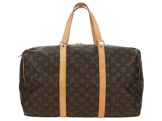 LOUIS VUITTON Monogram Sac Souple 45 Boston Bag M41624 LV Auth 177968SAV Monogramma - vista 3