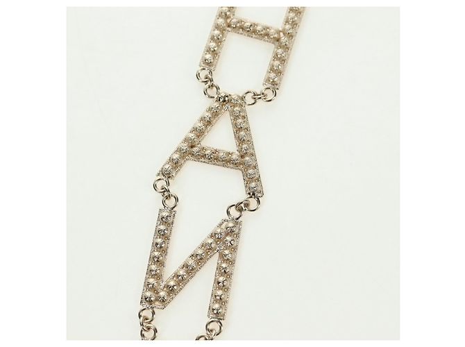 Collana con logo CHANEL in metallo Champagne Gold CC Auth 178801SM D'oro - vista 11