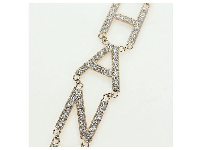Collana con logo CHANEL in metallo Champagne Gold CC Auth 178801SM D'oro - vista 4
