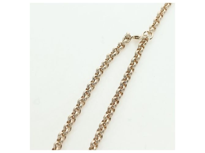 Collana con logo CHANEL in metallo Champagne Gold CC Auth 178801SM D'oro - vista 6