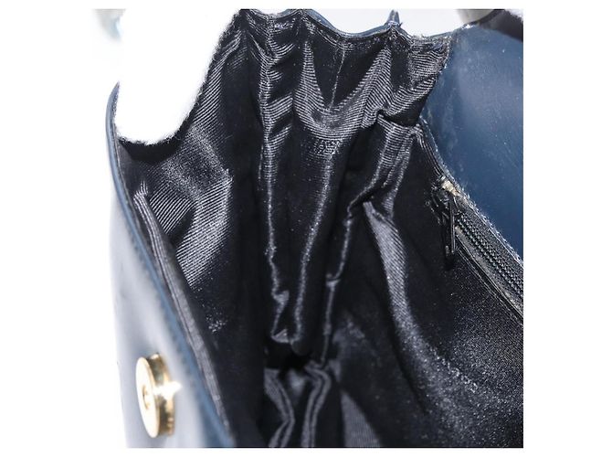 Borsa a Spalla LOEWE Anagram in Pelle Blu Navy e Oro Auth 180071 D'oro - vista 20
