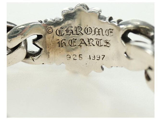 Bracciale Keeper Link ID Chrome Hearts Ag925 4 Links Silver Auth 176817SM Argento - vista 10
