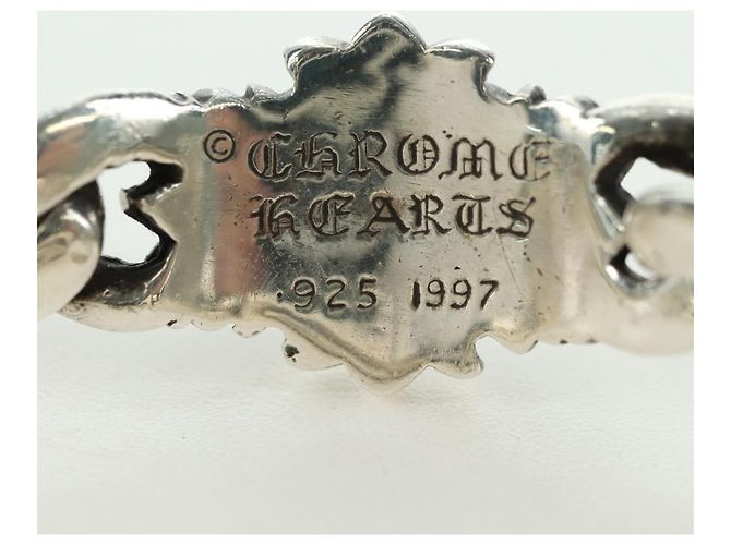 Bracciale Keeper Link ID Chrome Hearts Ag925 4 Links Silver Auth 176817SM Argento - vista 12