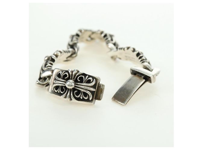 Bracciale Keeper Link ID Chrome Hearts Ag925 4 Links Silver Auth 176817SM Argento - vista 14