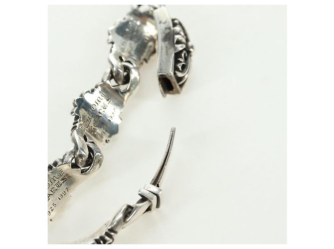 Bracciale Keeper Link ID Chrome Hearts Ag925 4 Links Silver Auth 176817SM Argento - vista 16