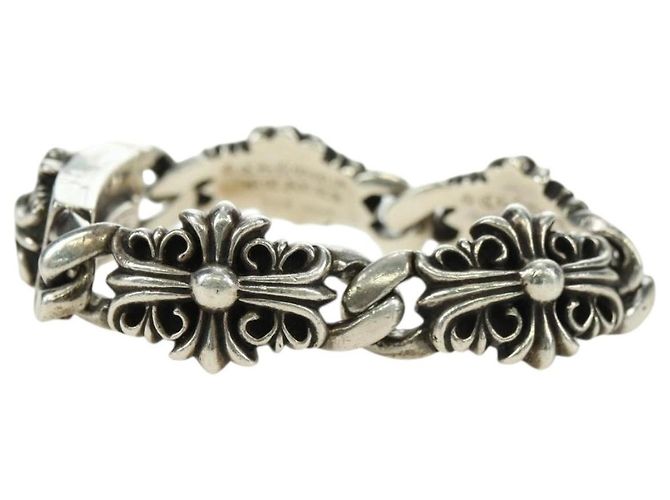Bracciale Keeper Link ID Chrome Hearts Ag925 4 Links Silver Auth 176817SM Argento - vista 3