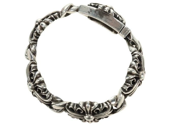 Bracciale Keeper Link ID Chrome Hearts Ag925 4 Links Silver Auth 176817SM Argento - vista 8
