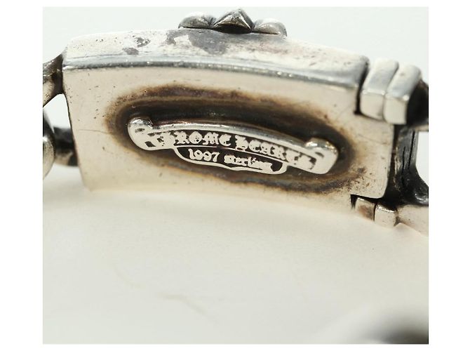 Bracciale Keeper Link ID Chrome Hearts Ag925 4 Links Silver Auth 176817SM Argento - vista 9