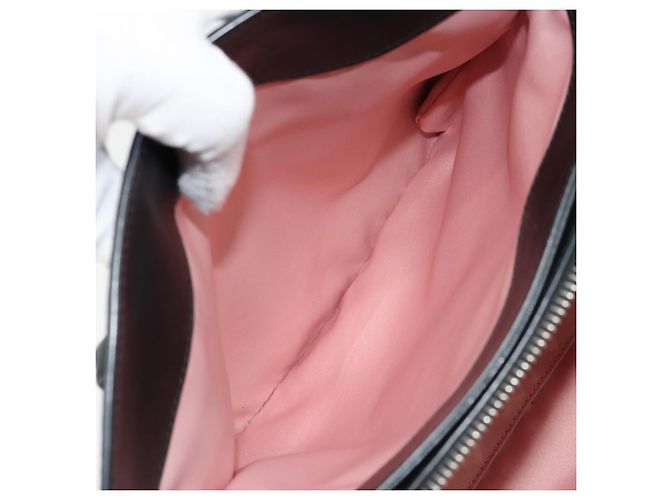 Borsa Salvatore Ferragamo Gancini in tela e pelle 2 modi Nero Argento Auth ka4262A - vista 24