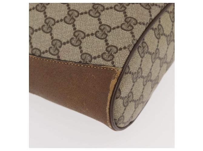 Borsa a tracolla GUCCI GG Supreme Web Sherry Line PVC Beige Oro Rosso Auth hk3712 D'oro - vista 10