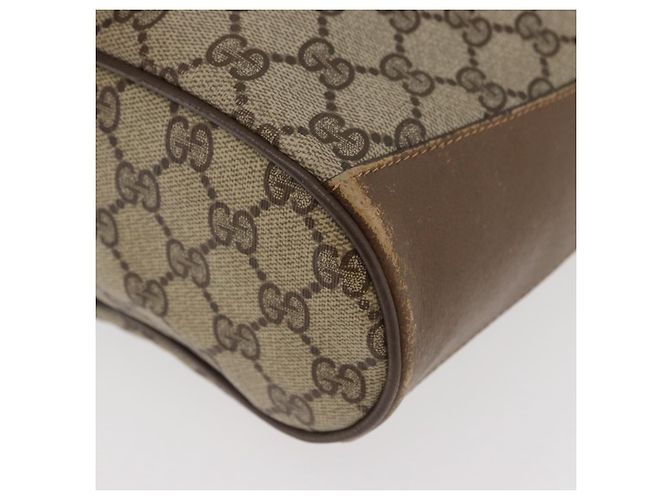 Borsa a tracolla GUCCI GG Supreme Web Sherry Line PVC Beige Oro Rosso Auth hk3712 D'oro - vista 11