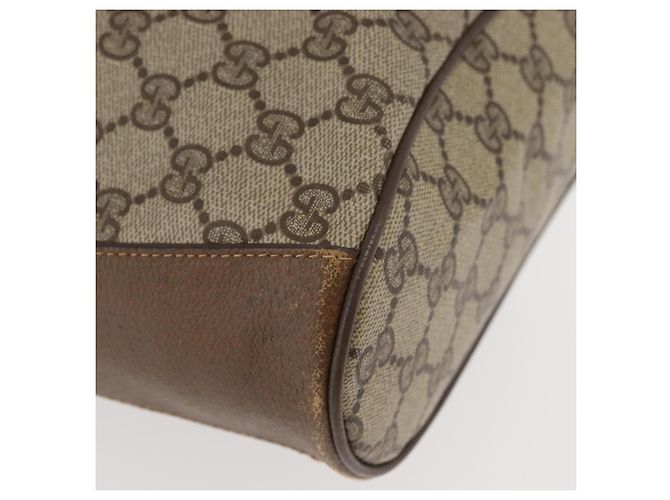 Borsa a tracolla GUCCI GG Supreme Web Sherry Line PVC Beige Oro Rosso Auth hk3712 D'oro - vista 12