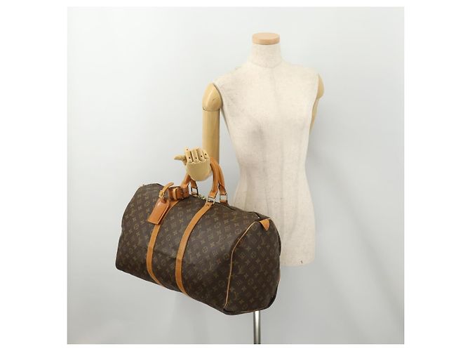 LOUIS VUITTON Monogram Keepall 50 Boston Bag M41426 LV Auth 178155 Monogramma - vista 23