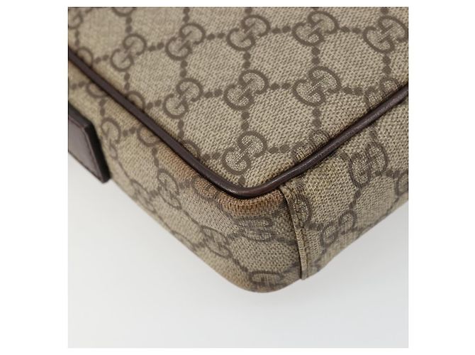 Borsa a Spalla GUCCI GG Supreme PVC Beige Argento 122754 Auth hk3711 - vista 13