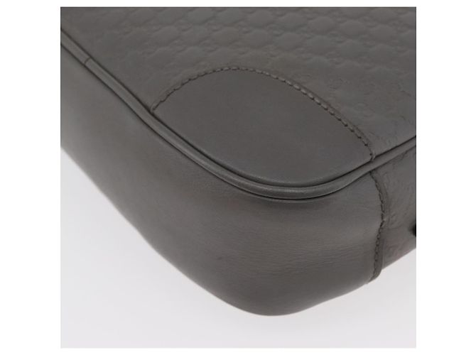 Bolso GUCCI Micro GG Canvas Guccissima de Cuero Outlet Gris Oro 449413 Auth 179640 Castaño Dorado - vista 11
