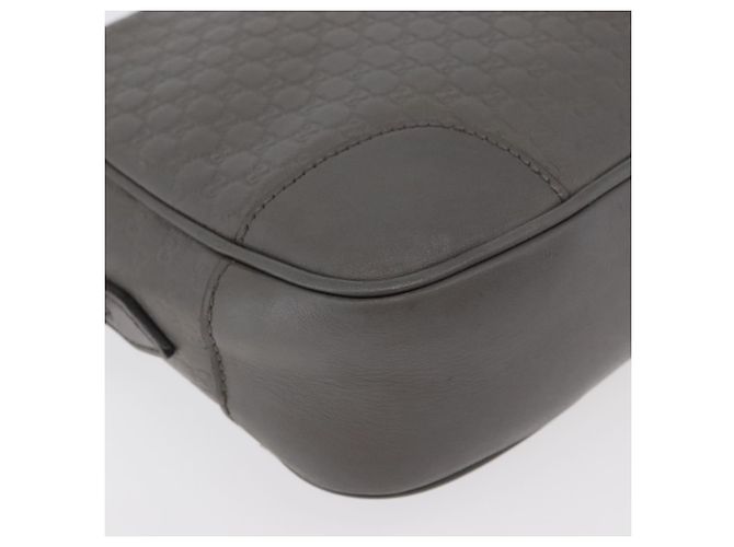 Bolso GUCCI Micro GG Canvas Guccissima de Cuero Outlet Gris Oro 449413 Auth 179640 Castaño Dorado - vista 12