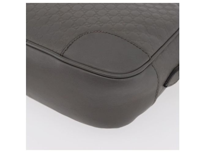 Bolso GUCCI Micro GG Canvas Guccissima de Cuero Outlet Gris Oro 449413 Auth 179640 Castaño Dorado - vista 13