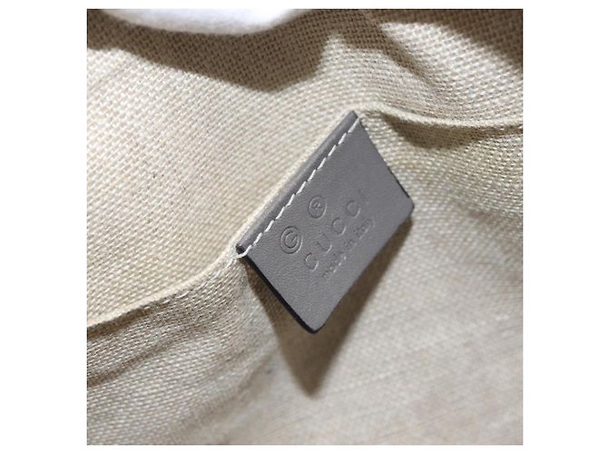 Bolso GUCCI Micro GG Canvas Guccissima de Cuero Outlet Gris Oro 449413 Auth 179640 Castaño Dorado - vista 16