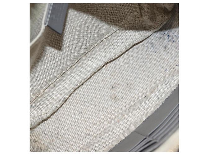 Bolso GUCCI Micro GG Canvas Guccissima de Cuero Outlet Gris Oro 449413 Auth 179640 Castaño Dorado - vista 17