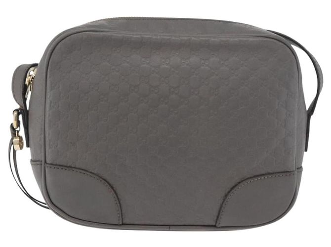 Bolso GUCCI Micro GG Canvas Guccissima de Cuero Outlet Gris Oro 449413 Auth 179640 Castaño Dorado - vista 2