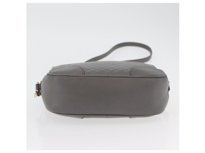 Bolso GUCCI Micro GG Canvas Guccissima de Cuero Outlet Gris Oro 449413 Auth 179640 Castaño Dorado - vista 9