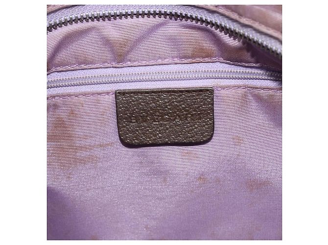 Bulgari Borsa BVLGARI Logo Mania in tela beige e argento Auth 180078 - vista 15