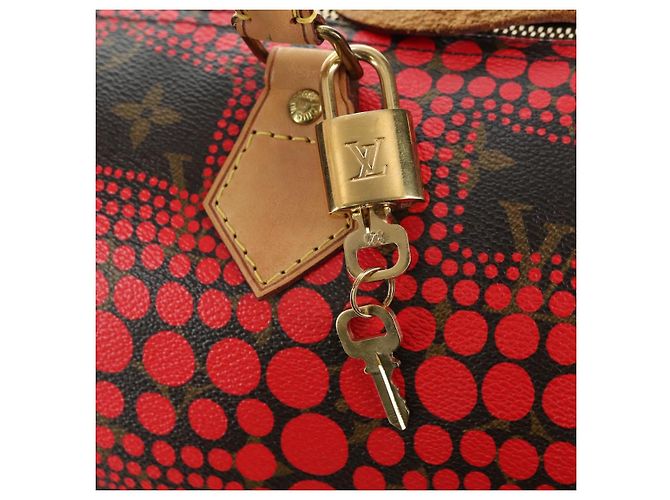LOUIS VUITTON Dot Infinity Yayoi Kusama Speedy 30 Bag Red M40693 Auth 179418SAM Rosso Monogramma - vista 14
