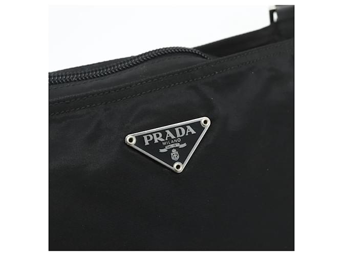 Borsa a tracolla PRADA Nylon Nero Argento Auth 180168 - vista 14