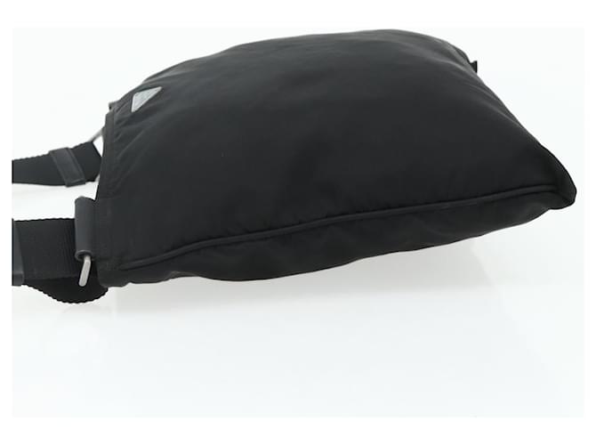 Borsa a tracolla PRADA Nylon Nero Argento Auth 180168 - vista 4