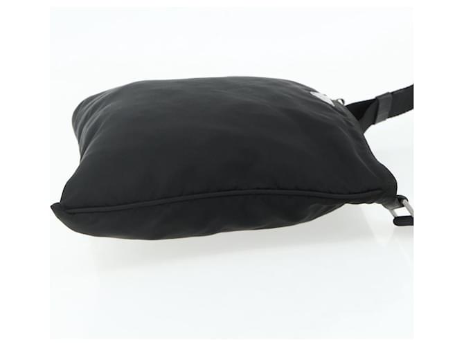Borsa a tracolla PRADA Nylon Nero Argento Auth 180168 - vista 5